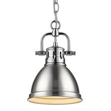 Golden 3602-M1L CH-PW - Duncan Mini Pendant with Chain